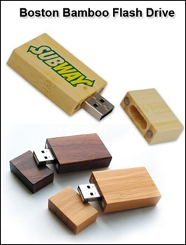 Boston Bamboo Flash Drive